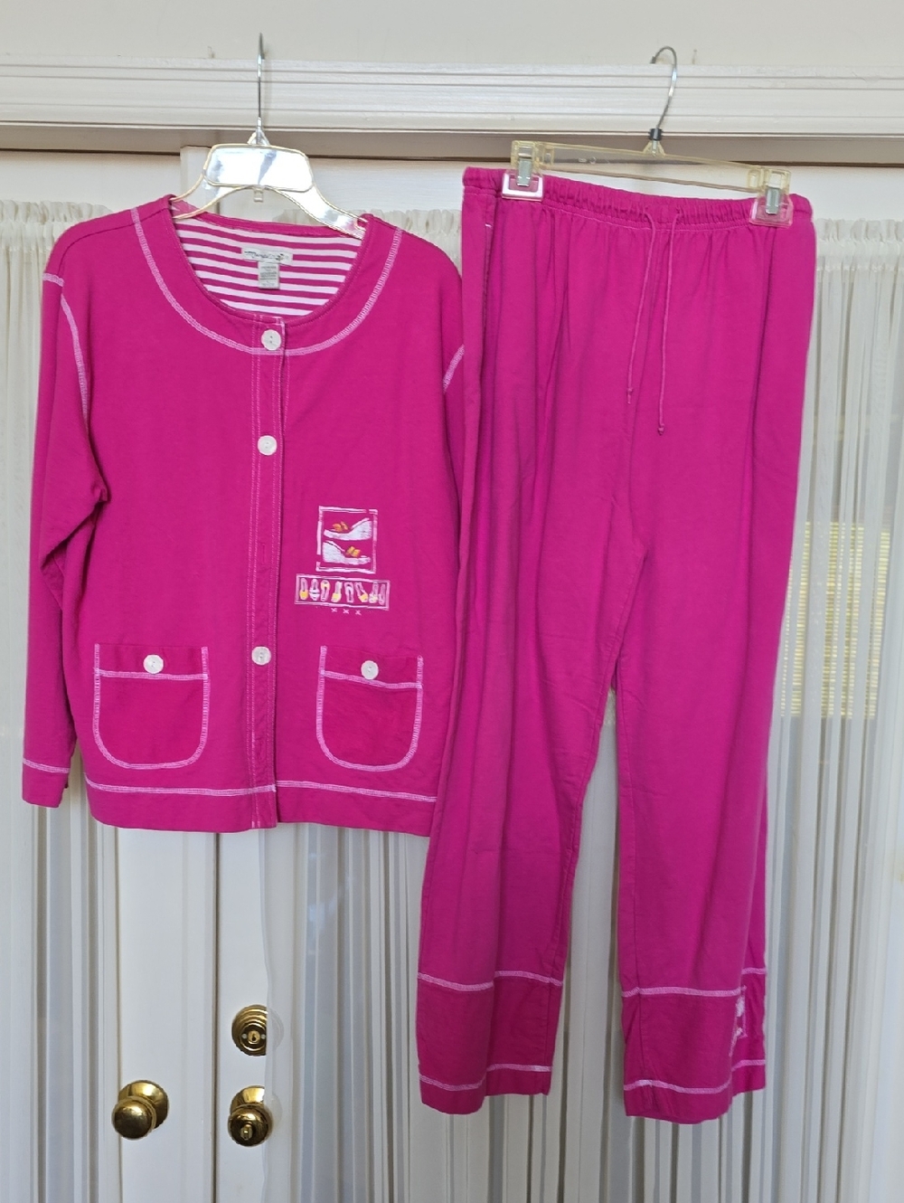 Mureli Women's Fuchsia Button-Front Pantsuit
